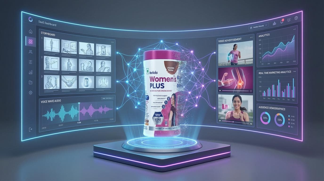 AI Ad Generator creating video advertisement from product image