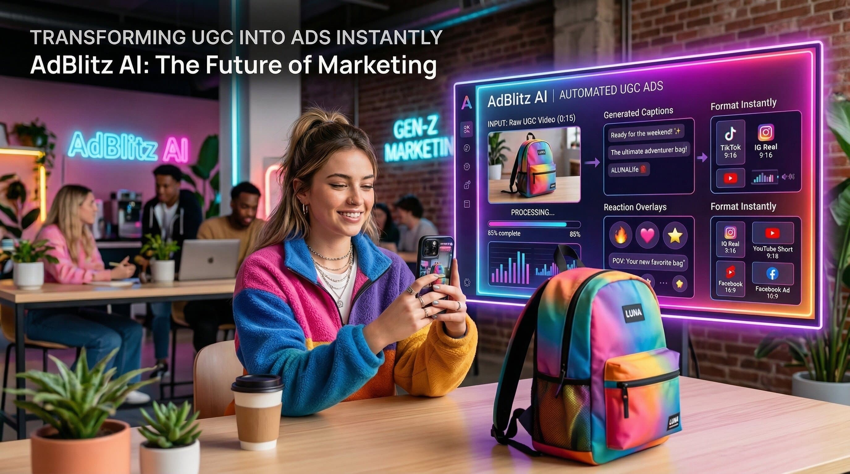 AI platform generating UGC style advertisements without hiring influencers